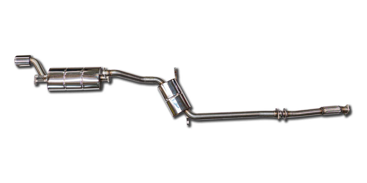 Heuschmid stainless steel single-pipe exhaust system from cat. All models including flexible pipe for SAAB 9000