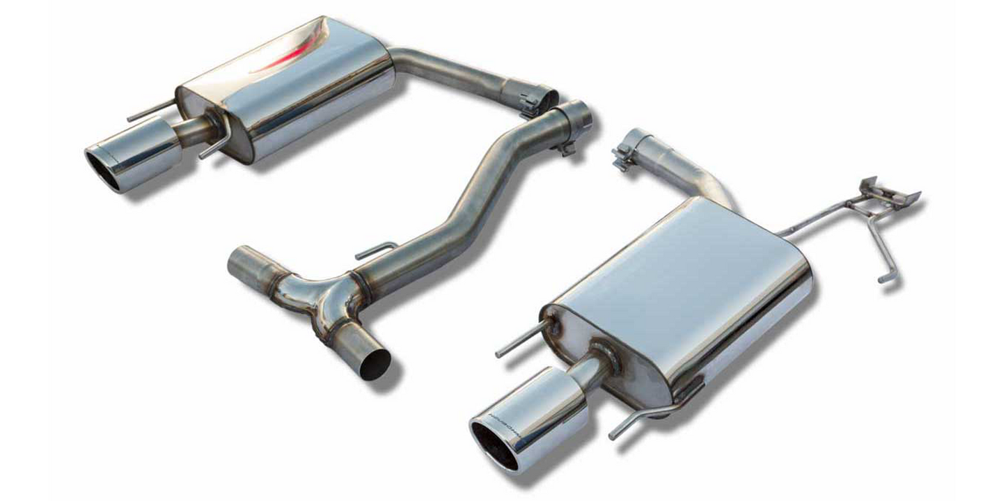 Heuschmid stainless steel twin exhaust system for SAAB 9-3 V6 and four-cylinder and all diesel