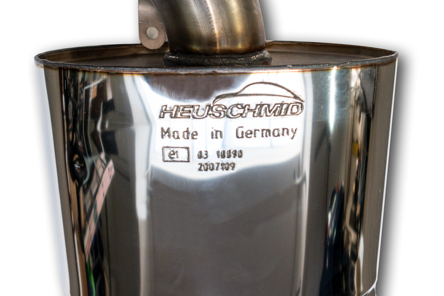 Heuschmid stainless steel single-pipe exhaust system from cat. All models including flexible pipe for SAAB 9000